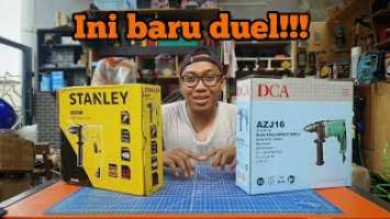 sengit banget!!! || perbandingan bor tembok DCA AZJ16 vs Stanley SDH600