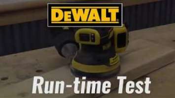 DeWalt DCW210 Cordless Sander Run-Time Test