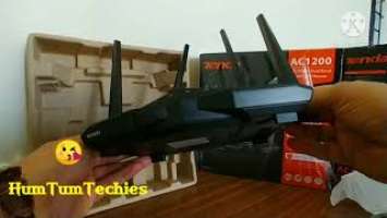 Tenda AC10 AC1200 Wireless Smart Dual-Band Gigabit WiFi Router unboxing.