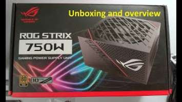 ASUS ROG Strix 750G 80+ Gold PSU unboxing and overview - First in India - Best 750W PSU? (4K 60 FPS)
