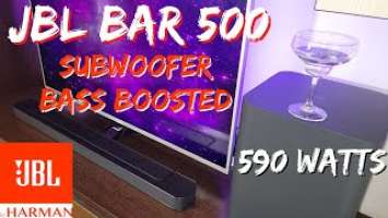 JBL BAR 500 Soundbar - Subwoofer Bass Test BASS BOOSTED