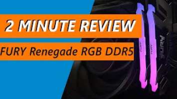Tested and overclocked: Kingston FURY Renegade RGB DDR5-6000 2x16GB Review