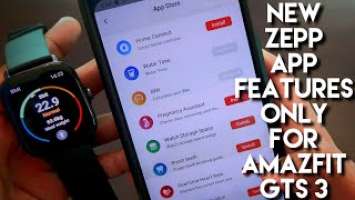 New #ZeppApp Features Added only for Amazfit Gts 3 Smartwatch.