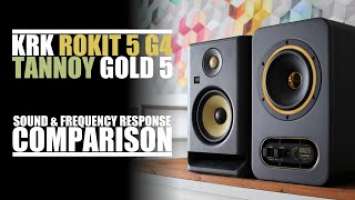 Tannoy Gold 5  vs  KRK Rokit 5 G4 RP5G4  ||  Sound & Frequency Response Comparison