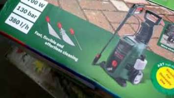 BOSCH Universal Aquatak 130 High-pressure washer unboxing and assembly