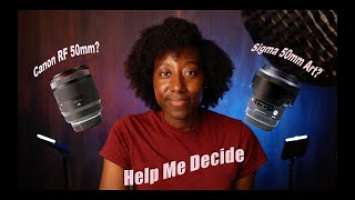 Help!!! Canon RF 50mm f1.2 or Sigma 50mm f1.4 Art? BTS and Photos included #sigma50art #canonrf50mm