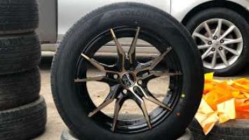 Branded Alloy Wheels & Yokohama Advan Db V552 185/65R15 Complete Set Sale Price in karachi