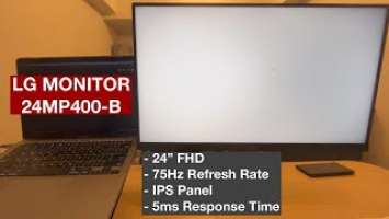 (2024) LG 24 INCH MONITOR UNDER 7000 PESOS | 24MP400-B FHD 75hz IPS | Unboxing & Pixel Test
