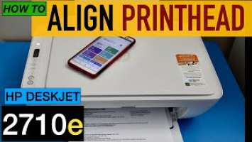 HP DeskJet 2710e Align Printhead, print Alignment Page & Scan It.