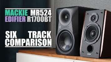 Mackie MR524 vs Edifier R1700BT  ||  6-Track Comparison