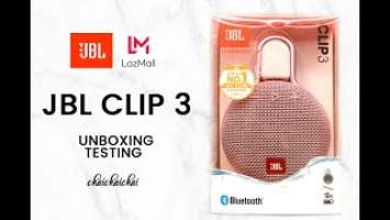 JBL Clip 3 Portable Speaker Unboxing & Testing Shopee / VLOG7 ChaiChaiChai