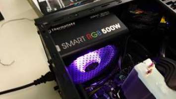 Thermaltake Smart RGB 500w  - подсветка и шумность.