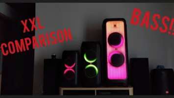 JBL PARTYBOX 100 VS. 310 VS. 1000 | COMPARISON ON 70% VOLUME + BASS BOOST LVL.1