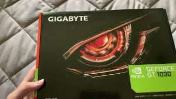 Gigabyte GT 1030 Unboxing GV N1030OC 2GI