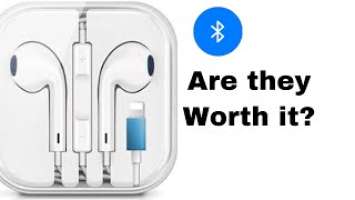 iPhone Wired Bluetooth Earphones Review | Apple earpods with lightning connector