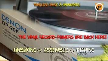 Turntable (Record player) DENON DP29F * Unbox * Assemble *  Test *