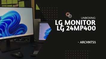 Unboxing & Installing | LG Monitor 24" Inch - LG 24MP400