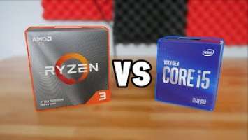 Gaming on the Ryzen 3100 vs Intel i5-10400