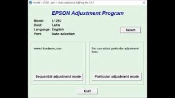How to Reset Epson L1250 with Resetter