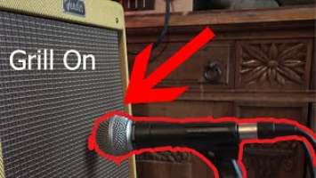[test] removing the cover of a shure SM58  for recording  a guitar amp