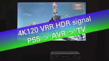How to get 4K120 VRR HDR signal from PS5 through Marantz NR1711 AVR to TCL C728 TV?
