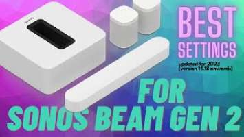 Best settings for Sonos Beam with Sub gen 3