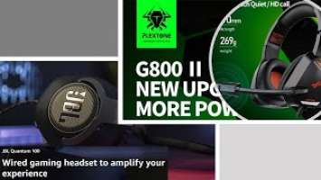JBL Quantum 100 versus Plextone G800 Mark II Gaming Headset - COMPARISON TECH REVIEW