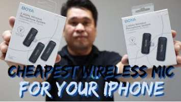 BOYA BY-WM3T2-D1 & BOYA-WM3T2 -D2 CHEAPEST WIRELESS MIC FOR YOUR IPHONE