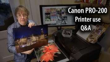 Canon PRO-200 printer Q and A - usage tips and getting the best results