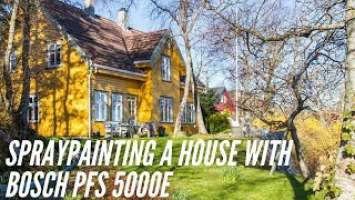 Spray painting house using Bosch PFS 5000