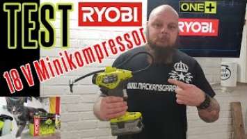 Testar Ryobi 18V minikompressor R18PI-0