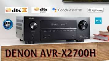 Denon AVR-X2700H 7.2 channel 8K Ultra HD AV receiver with 95W per channel DTS:X™ DTS Virtual:X® eARC