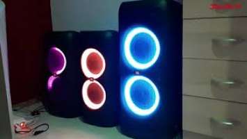 JBL Partybox 300 and 2× JBL Partybox 100 sound Test indoor