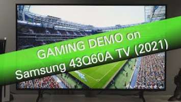 Samsung 43Q60A 2021 TV gaming demonstration with PS5
