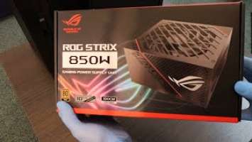 ROG STRIX 850G Gaming Power Supply Unit - unboxing and install