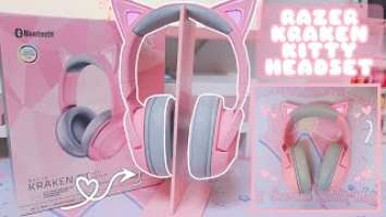 unboxing razer kraken BT kitty edition - quartz  kawaii gaming headset