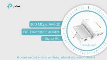 TP-Link | 300 Mbps AV600 Wi Fi Powerline Extender Starter Kit - TL WPA4220KIT