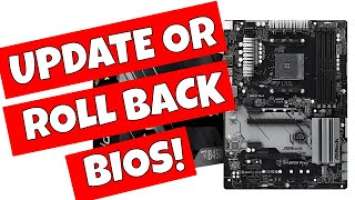 BIOS UPDATE and ROLLBACK When It Goes Wrong ASROCK B450 Pro4 UEFI Flash