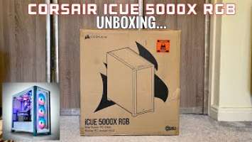Corsair RGB Icue 5000x Gaming PC Case - Unboxing.