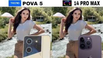 Tecno Pova 5 Free Fire vs Iphone 14 pro Max Camera test