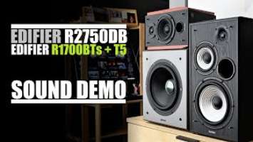 Edifier R1700BTs + T5 subwoofer  vs  Edifier R2750DB  ||  Sound Comparison