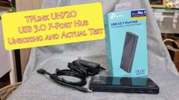 TP-Link UH720 USB 3.0 7-Port Data Hub Unboxing and Actual Test