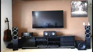 Marantz SR6015 , PARASOUND 2350 , Wharfedale Diamond speaker demo test - SVS SB3000