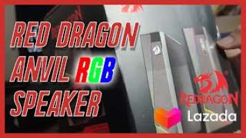 RED DRAGON ANVIL GAMING STEREO SPEAKER UNBOXING & INITIAL REVIEW |PASOK SA BUDGET AT SULIT!|Tagalog