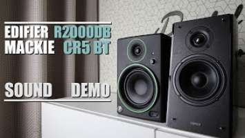 Mackie CR5 BT vs Edifier R2000DB  ||  Sound Demo w/ Bass Test