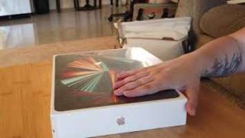 Silver IPad Pro 12.9 Inch & White Magic Keyboard Unboxing | Apple ASMR