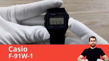 Casio F-91W-1 (часы Дастина из сериала "Очень странные дела"). Обзор всех функций.