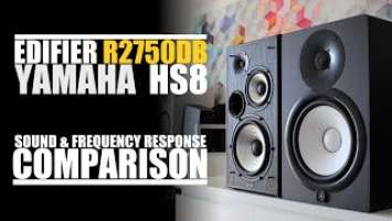 Edifier R2750DB  vs  Yamaha HS8  ||  Sound & Frequency Response Comparison