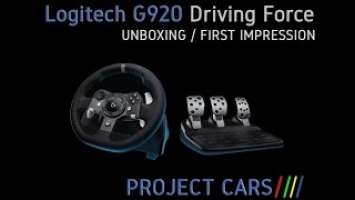 Logitech G920 Driving Force - unboxing and first impression [Project Cars & surround monitor setup]