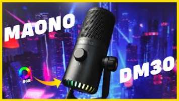 El micrófono MAONO DM30 es el MEJOR por SOLO $50y hasta TIENE RGB